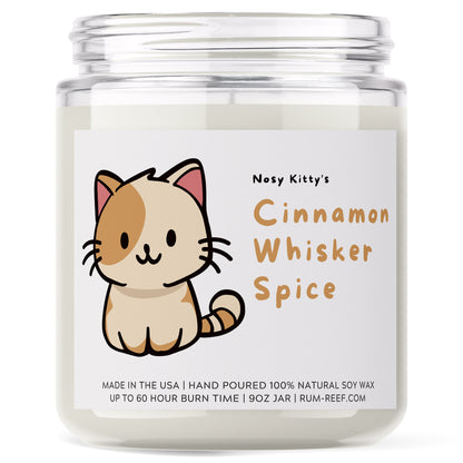 Nosy Kitty 9oz Candle - Cinnamon Whisker Spice