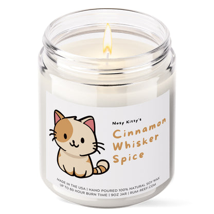 Nosy Kitty 9oz Candle - Cinnamon Whisker Spice