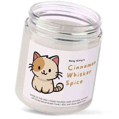 Nosy Kitty 9oz Candle - Cinnamon Whisker Spice