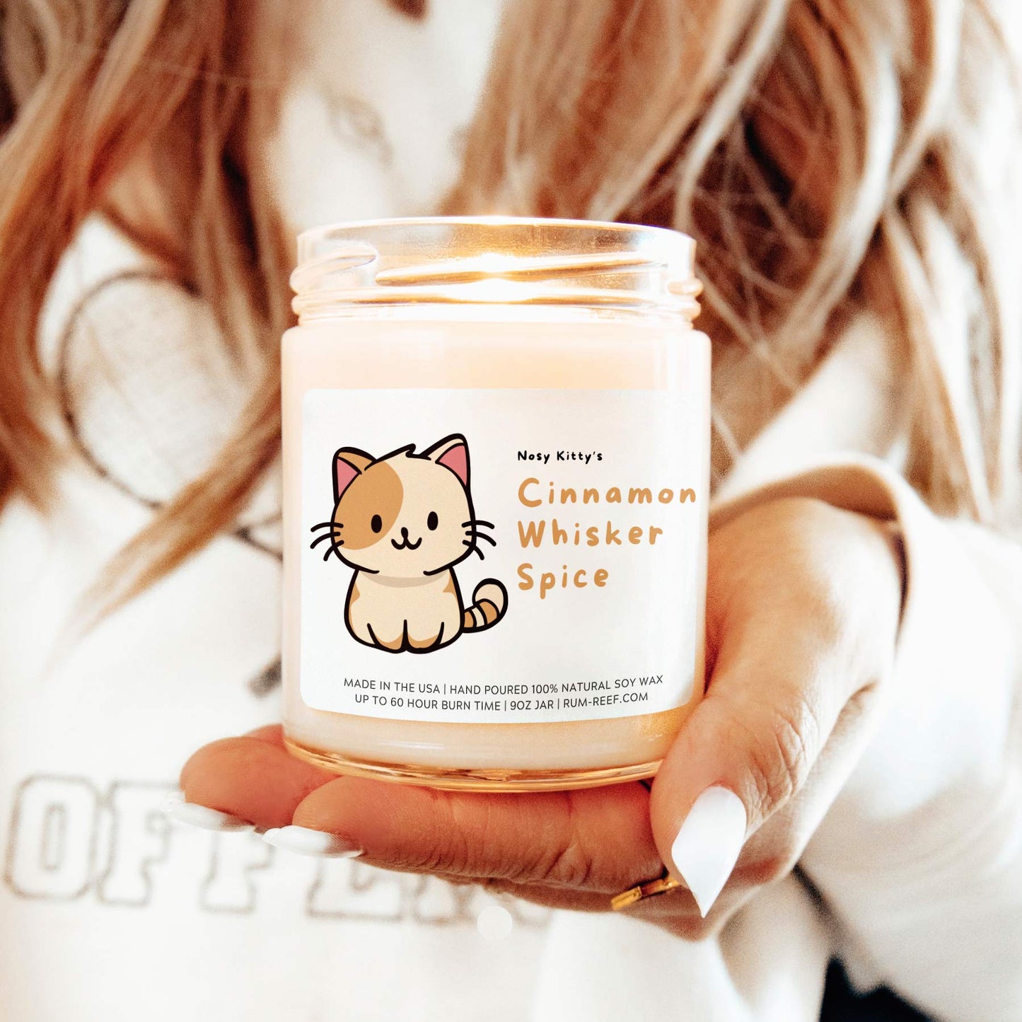 Nosy Kitty 9oz Candle - Cinnamon Whisker Spice